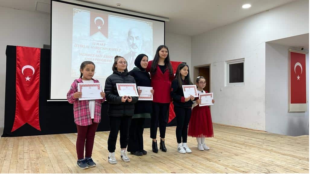 İlçemizde 12 Mart İstiklal Marşı'nın Kabulü Ve Mehmet Akif Ersoy'u Anma Günü Programı Yapıldı
